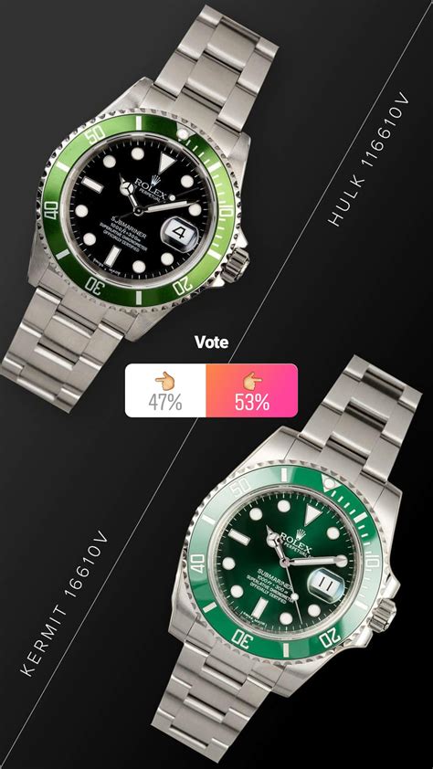 new kermit rolex|rolex kermit vs hulk.